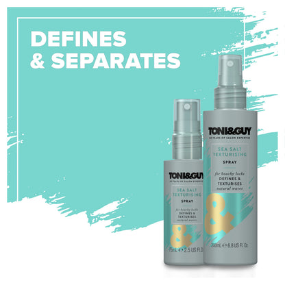 TONI&GUY Casual Sea Salt Spray – Light Hold for Beachy Texture, 6.8 oz