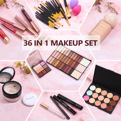 TooAemiS Makeup Kit for Women – All-in-One Pro Set (Eyeshadow, Foundation, Lipstick)