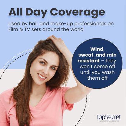 Top Secret Hair Building Fiber Refills – Undetectable Thickening for Men & Women (Medium Brown)