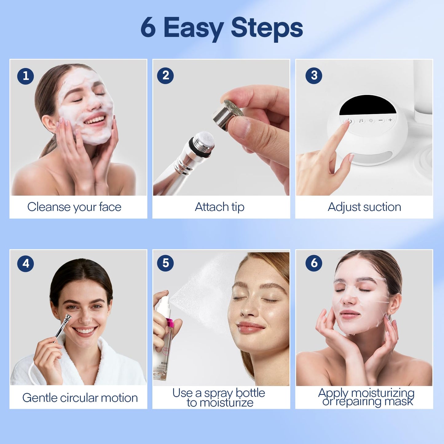 TopDirect Mini Microdermabrasion Machine – Portable Diamond Dermabrasion with Adjustable Suction