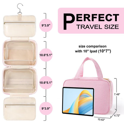 TOPEAST Travel Hanging Toiletry Bag with Personalized Initial – Valentines Gift