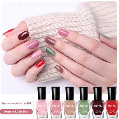 Tophany Non-Toxic Water-Based Nail Polish Set – Peelable & Fast-Drying (12 x 5ml)