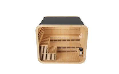 KOVE Cube Sauna 5–6 Person Outdoor Sauna – Premium Spruce Wood, 8kW Heater, Modern Cube Design