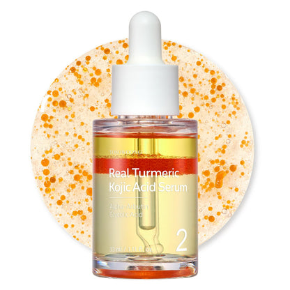 TOSOWOONG Real Turmeric Kojic Acid Serum – Brightening Serum with 7,000ppm Kojic Acid, 1,500ppm Turmeric, 33ml