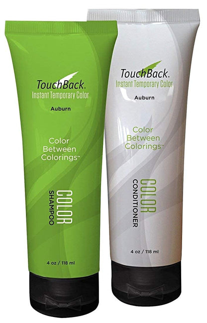 TouchBack Auburn Color Shampoo & Conditioner Set – Temporary Color Deposit, No Ammonia