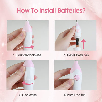 TOUCHBeauty Electric Nail File Drill with UV Stand and 5 Bits – Home Manicure Kit
