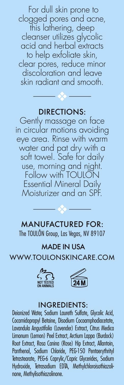 TOULON Glycolic Acid Skin Care Kit: AHA Cleanser, Glycolic Cream, and Eye Cream