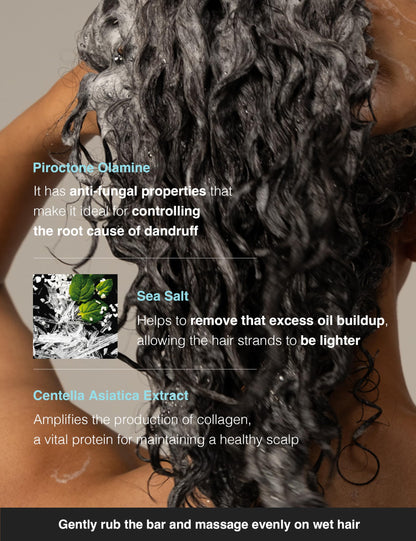 TOUN28 Anti-Dandruff Shampoo Bar – Centella Asiatica, Menthol, Sea Salt | Vegan & Cruelty-Free