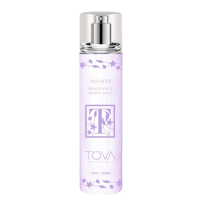 TOVA Nights Body Mist – Award-Winning Spicy Floral Fragrance for Women – USA-Made & Cruelty-Free – 8 oz