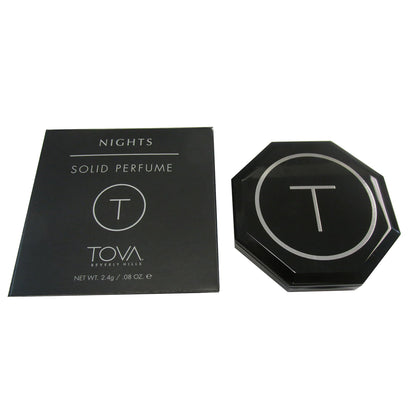 Tova Nights Solid Perfume Compact – Floral Woody Pocket Dab-On, 2.4 g | Made in USA, Cruelty-Free