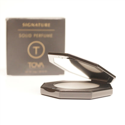 Tova Signature Solid Perfume Compact – Fresh Bergamot Jasmine Musk | USA-Made & Cruelty-Free | 2.4 g