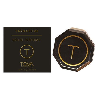 Tova Signature Solid Perfume Compact – Fresh Bergamot Jasmine Musk | USA-Made & Cruelty-Free | 2.4 g