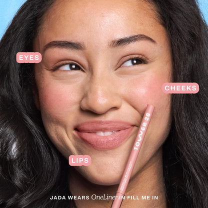 Tower 28 OneLiner Rosy Nude – Multi-Use Lip Liner & Eyeliner (Hydrating, Vegan)
