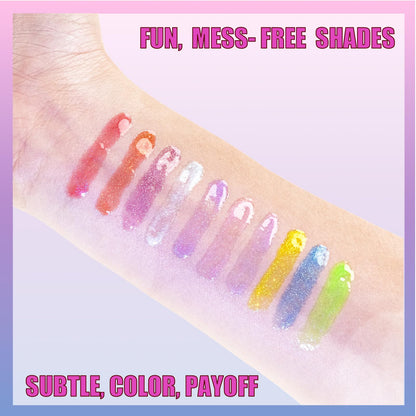 Townley Girl Care Bears 10-Piece Plant-Based Lip Gloss Set for Kids 3+ | Party Favors & Gifts