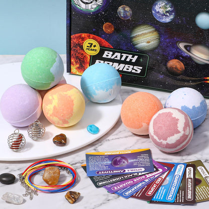 Toylink Galaxy Bath Bombs for Kids – 8 Pack Planets with Surprise Inside