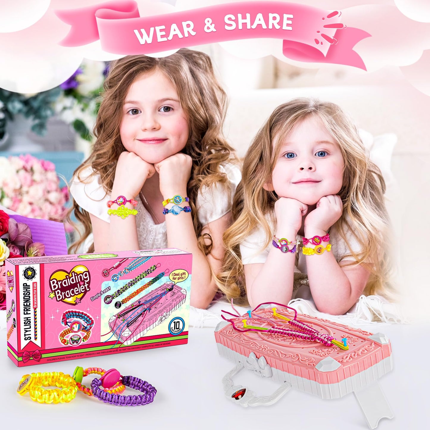 TQRAZ Bracelet Making Kit for Kids 8-12 — Friendship Bracelet Craft Set