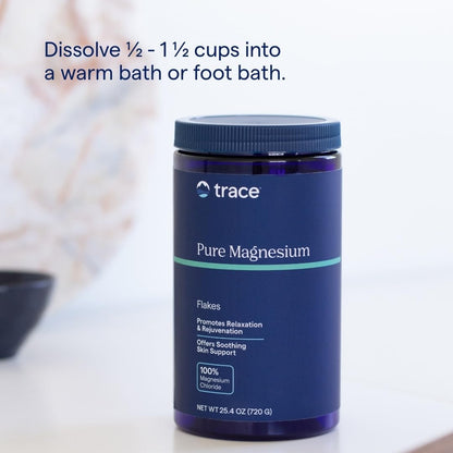 Trace Minerals Magnesium Flakes - Soothing Magnesium Bath Flakes for Soft Skin, Relaxation & Sleep Support | 25.4 oz