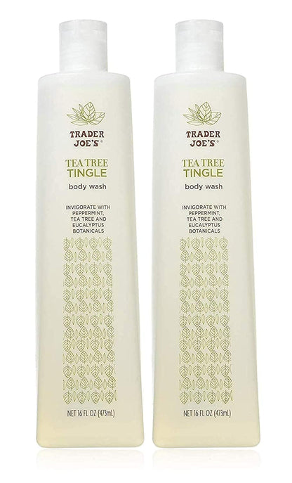 Trader Joe's Tea Tree Tingle Body Wash – Peppermint & Eucalyptus, 2 Pack, Cruelty-Free