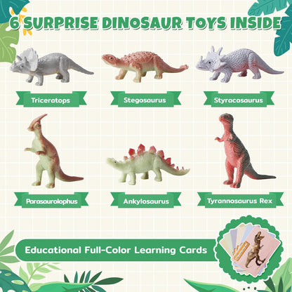 TranquilBliss Dino Egg Bath Bombs for Kids – 6-Pack with Surprises