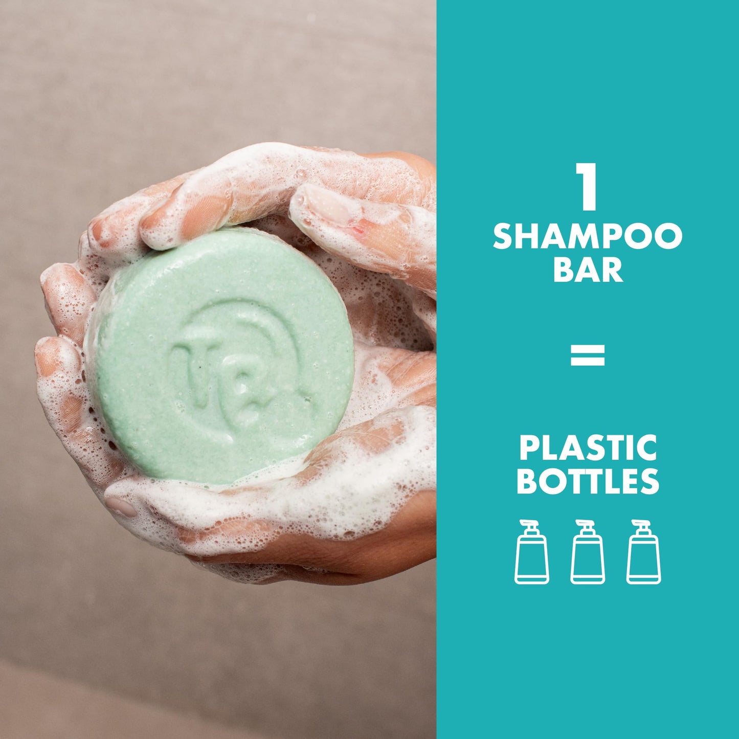 Tree Bottle Castor Oil + Biotin Shampoo Bar with Peppermint – Volumizing & Strengthening, Made in USA