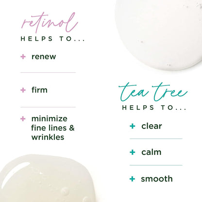 Tree of Life Facial Serum Duo – Hydrating Anti-Aging Serums with Tea Tree & Retinol (2 x 1oz)