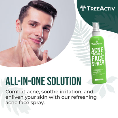 TreeActiv Acne Face Spray — 4 oz Toner with Witch Hazel & Salicylic Acid