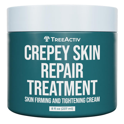 TreeActiv Crepey Skin Repair Cream – Hyaluronic Acid & Shea Butter, 8 oz