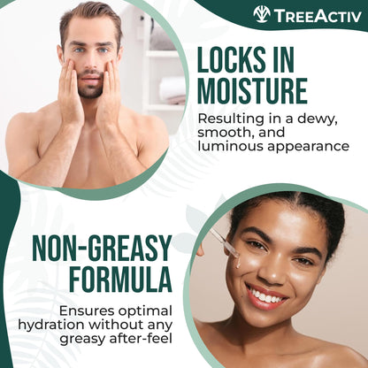 TreeActiv Anti-Aging Hyaluronic Acid Serum for Face – Hydrating, Oil-Free 2 oz