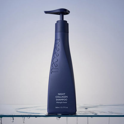 TREECELL Night Collagen Shampoo – Midnight Forest, 12.2 fl oz | Deep Cleansing, Overnight Hydration & Low-Molecular Collagen