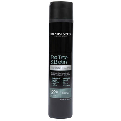 TRENDSTARTER Tea Tree & Biotin Thickening Shampoo – Invigorating Clean for Stronger Hair