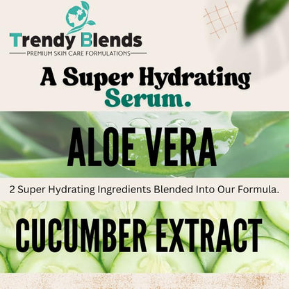 Trendy Blends 18% Vitamin C Serum with Hyaluronic Acid & Niacinamide – Brightening Anti-Aging Serum, 1 Fl Oz