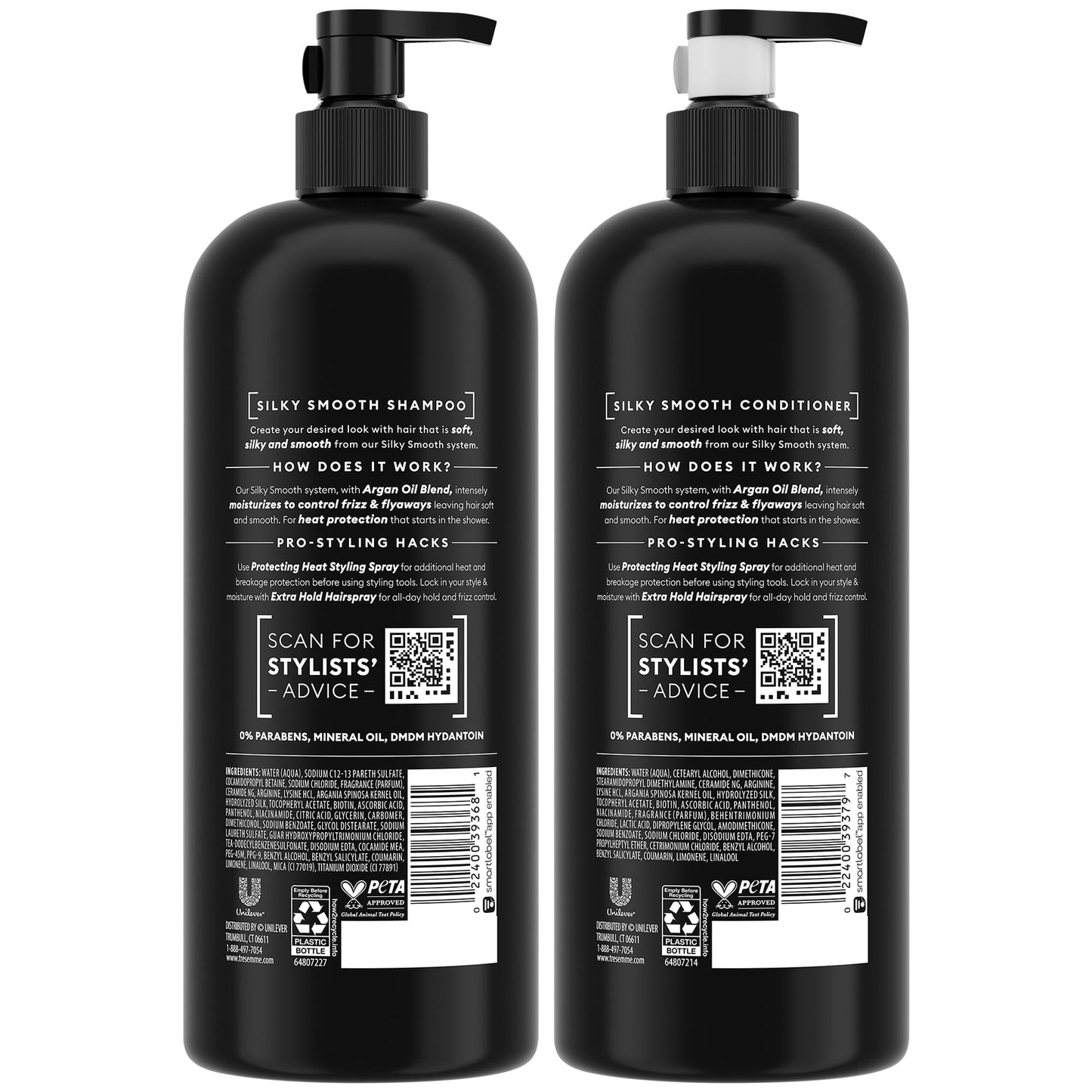 TRESemmé Shampoo & Conditioner Set with Keratin Repair Mask – Silky, Anti-Frizz Hair Care