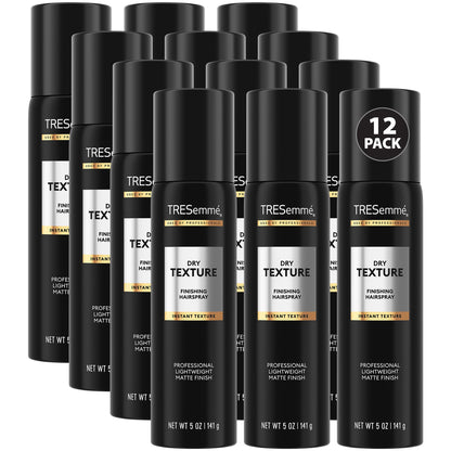 TRESemmé Dry Texture Finishing Mist 12-Pack – Volumizing & Texturizing Spray for Flat, Wavy, and Curly Hair