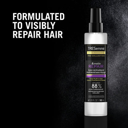 TRESemmé Keratin Repair Leave-In Conditioner Treatment — Seals Split Ends & Tames Flyaways, 2 Pack 6.1 oz