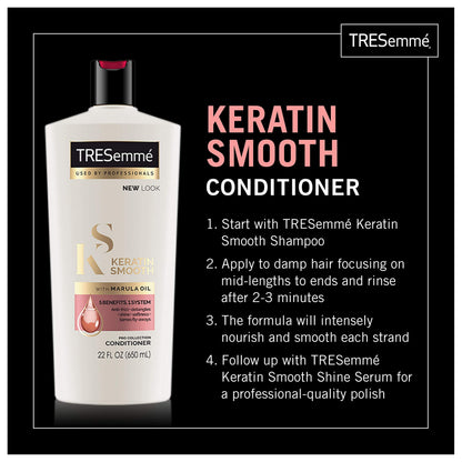 TRESemmé Keratin Smooth Shampoo with Marula Oil – 22 oz