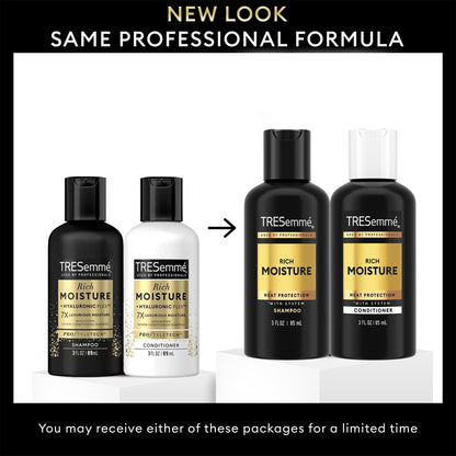 TRESemmé Travel Shampoo & Conditioner Set — Rich Moisture, 24-Pack (12 Sets), 3 oz Each