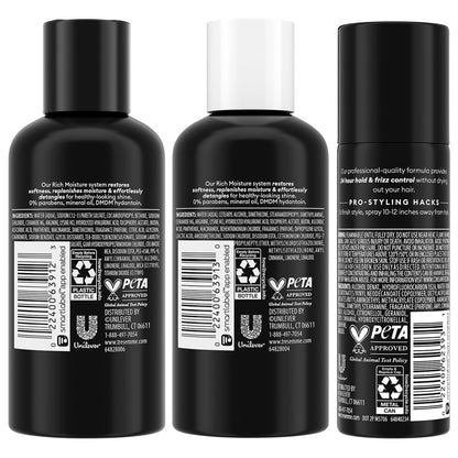 TRESemmé Travel Essentials: Rich Moisture Shampoo, Conditioner & Extra Hold Hairspray