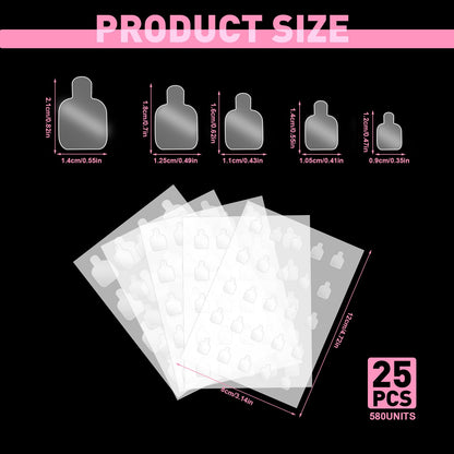 TRESSON Nail Repair Patches – 580 Pre-cut Patches for Damaged Nails