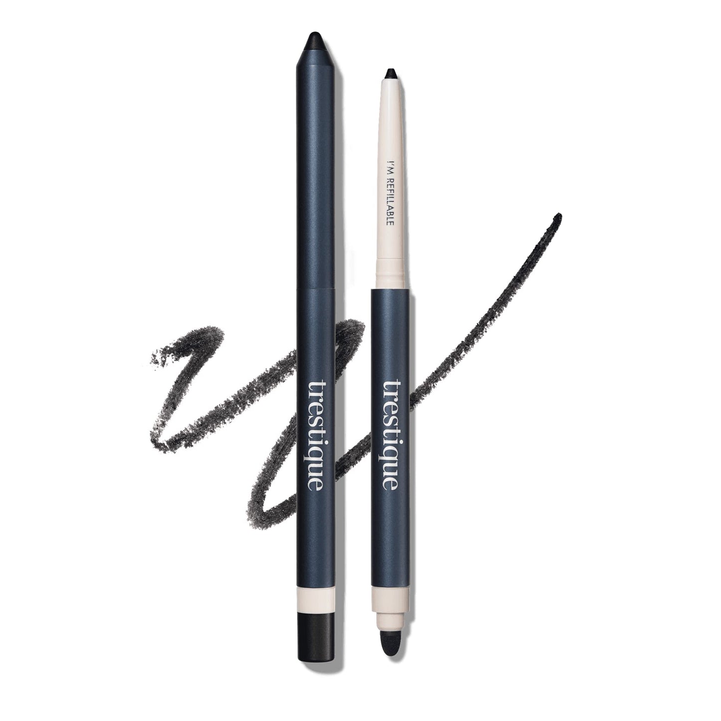 TRE'STIQUE Eyeliner — Refillable, Long-Lasting Eye Pencil with Built-In Smudger & Sharpener | Clean Beauty