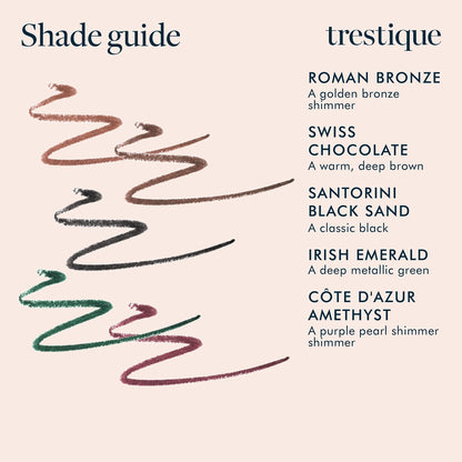 TRE'STIQUE Eyeliner Pencil — Refillable, Long-Lasting, Built-In Smudger & Sharpener | Clean Beauty