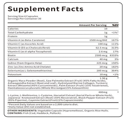 Trichovital Advanced Hair Growth Supplement for Women – Biotin, Collagen, Zinc & Vitamins A, C & E, 120 Capsules