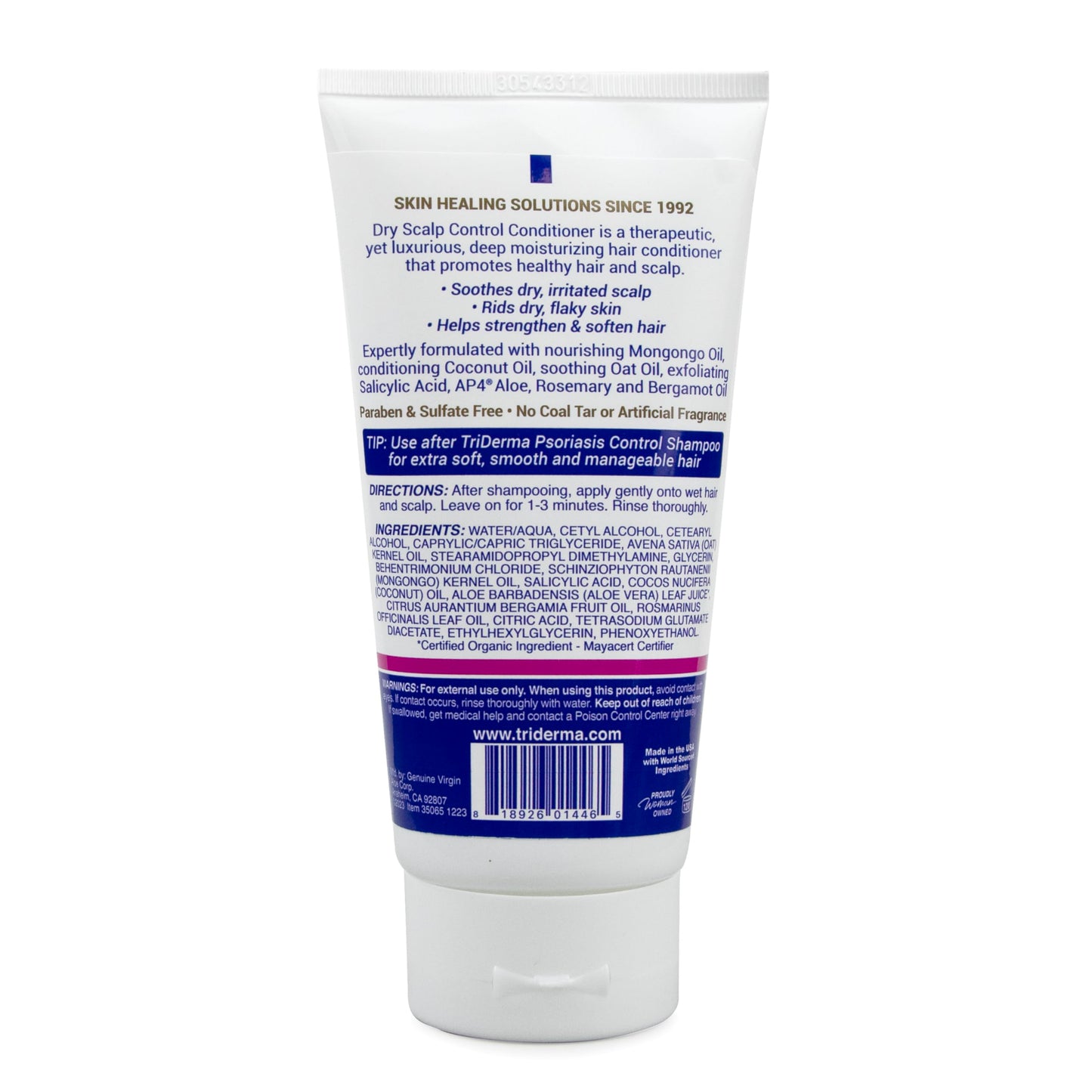 TriDerma Dry Scalp Control Deep Moisturizing Hair Conditioner – Salon Quality Treatment
