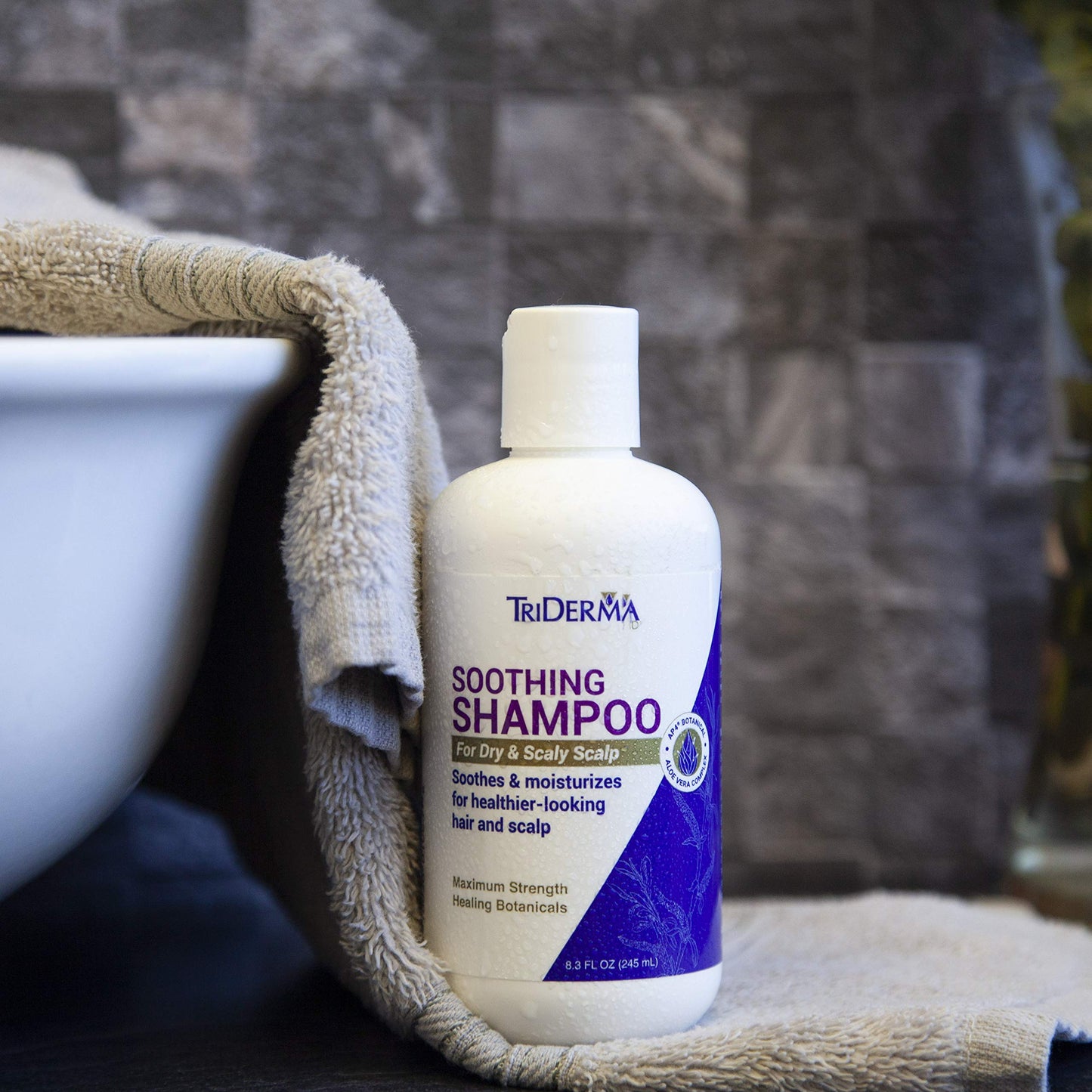 TriDerma Soothing Shampoo for Dry Scalp – Maximum Strength, Coal Tar Free (8.3 oz)