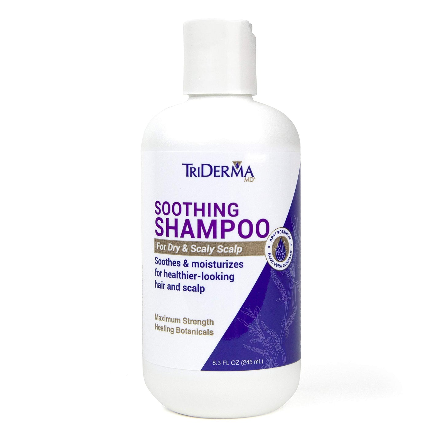 TriDerma Soothing Shampoo for Dry Scalp – Maximum Strength, Coal Tar Free (8.3 oz)