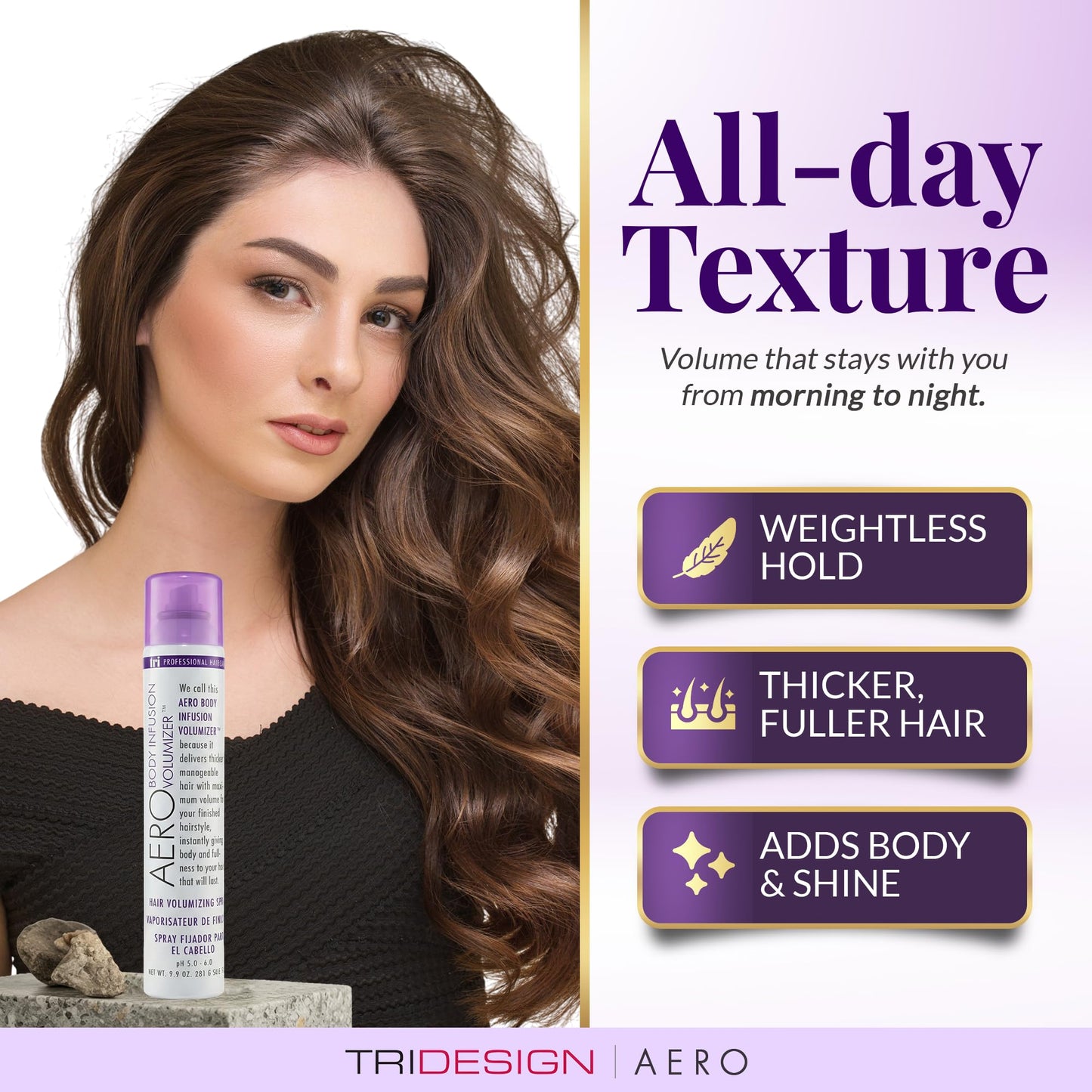 TRIDESIGN Aero Body Infusion Volumizer – Weightless Root Lift & Fullness