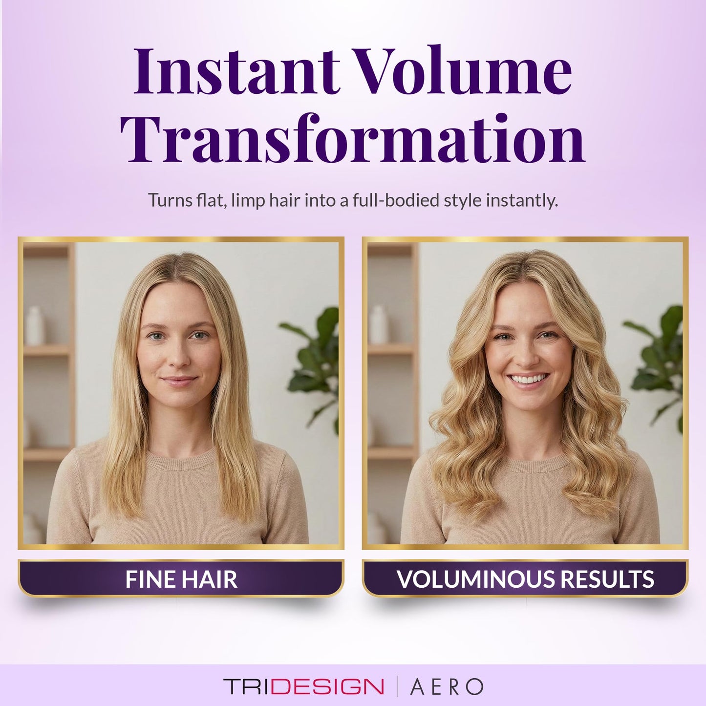 TRIDESIGN Aero Body Infusion Volumizer – Weightless Root Lift & Fullness