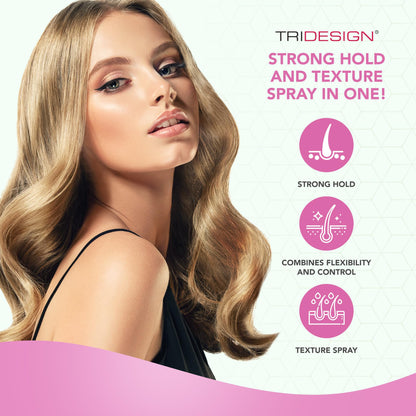 TRIDESIGN Aerogel Hairspray – Strong, Flexible Hold for All Hair Types | 10.5 oz