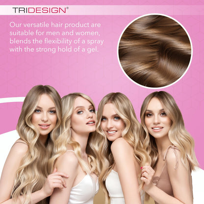 TRIDESIGN Aerogel Hairspray – Strong Hold, Flexible Finish, Volumizing Hair Finishing Spray (10.5 oz) Pack of 2