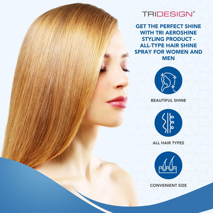 TRIDESIGN Aeroshine Finishing Hairspray – Ultra-Light Shine & Sun Protection