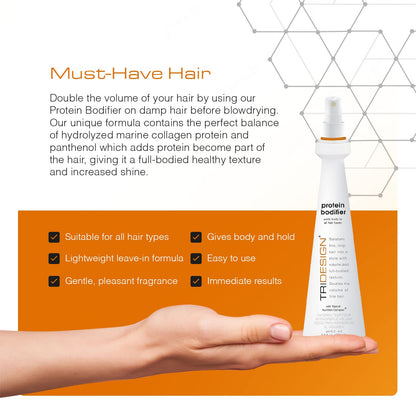 TRIDESIGN Protein Bodifier Hairspray – Volumizing Texture for All Hair Types (9.5 oz)